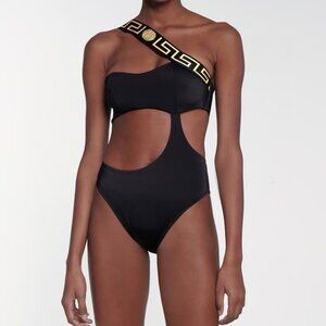Versace Medusa Sexy One Shoulder Swimsuit Size L